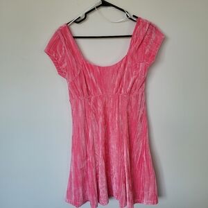 Twik pink velour dress, size medium